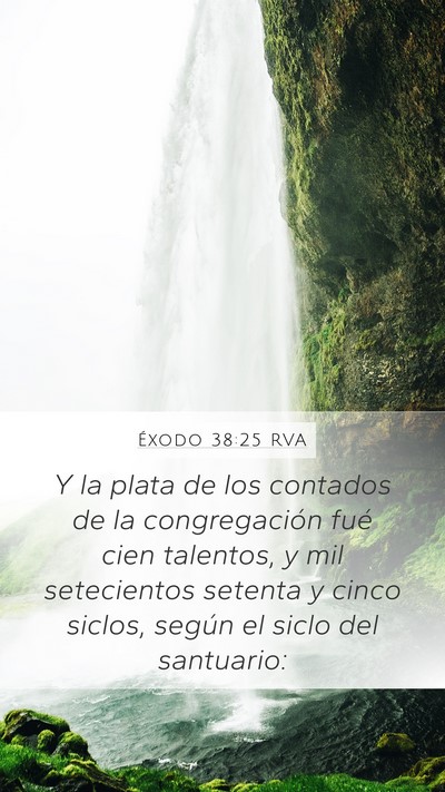 Éxodo 38:25 RVA Bible Verse Image