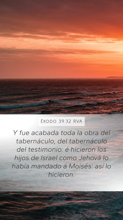 Éxodo 39:32 RVA Bible Verse Image