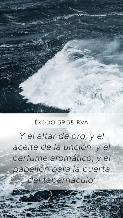 Éxodo 39:38 RVA Bible Verse Image