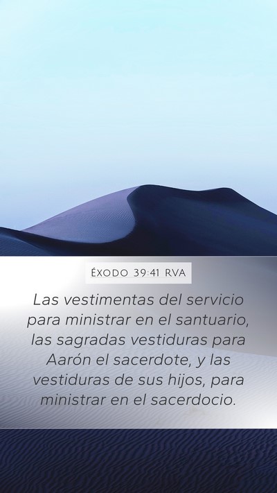 Éxodo 39:41 RVA Bible Verse Image