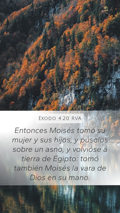 Éxodo 4:20 RVA Bible Verse Image