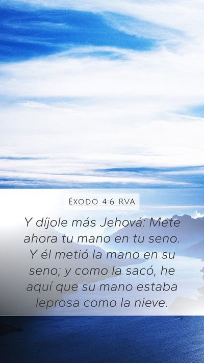 Éxodo 4:6 RVA Bible Verse Image
