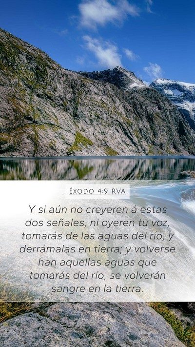 Éxodo 4:9 RVA Bible Verse Image
