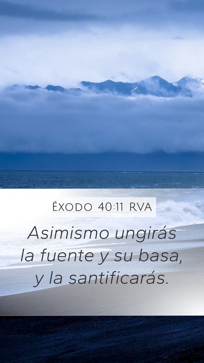 Éxodo 40:11 RVA Bible Verse Image