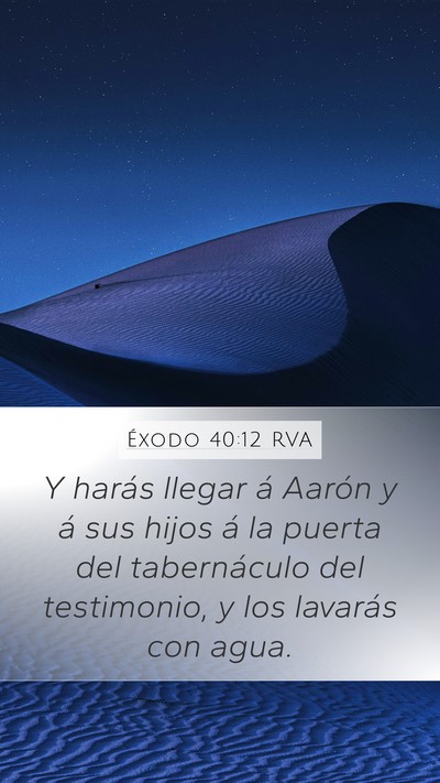 Éxodo 40:12 RVA Bible Verse Image