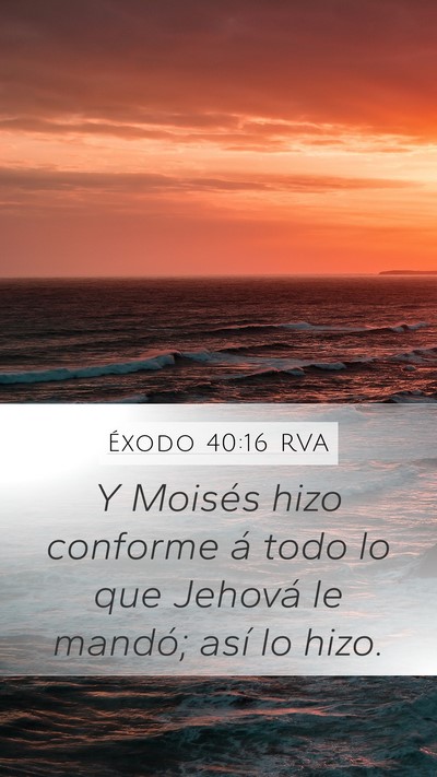Éxodo 40:16 RVA Bible Verse Image