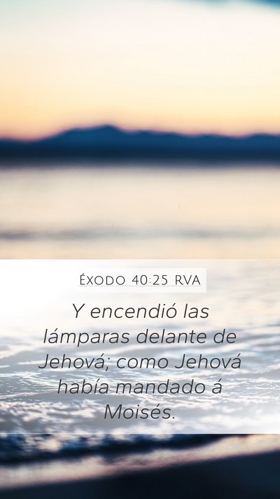 Éxodo 40:25 RVA Bible Verse Image