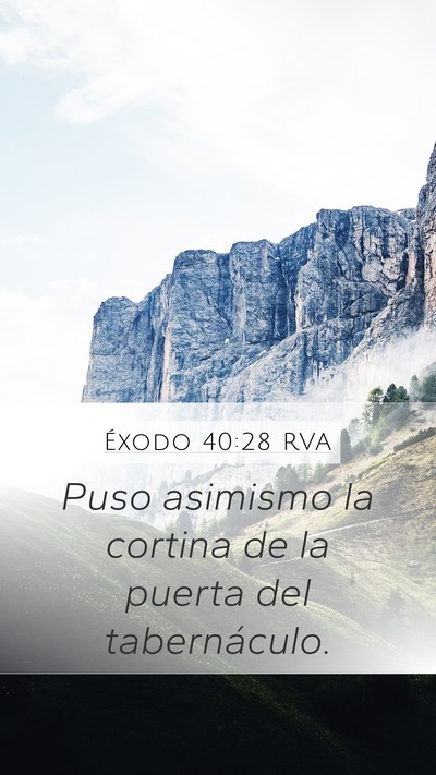 Éxodo 40:28 RVA Bible Verse Image