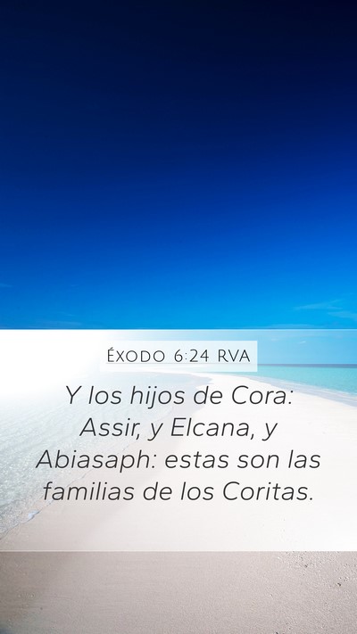 Éxodo 6:24 RVA Bible Verse Image