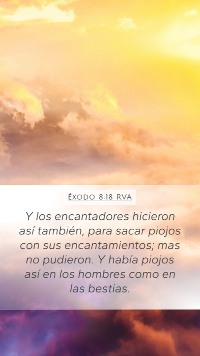 Éxodo 8:18 RVA Bible Verse Image