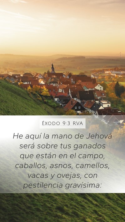 Éxodo 9:3 RVA Bible Verse Image