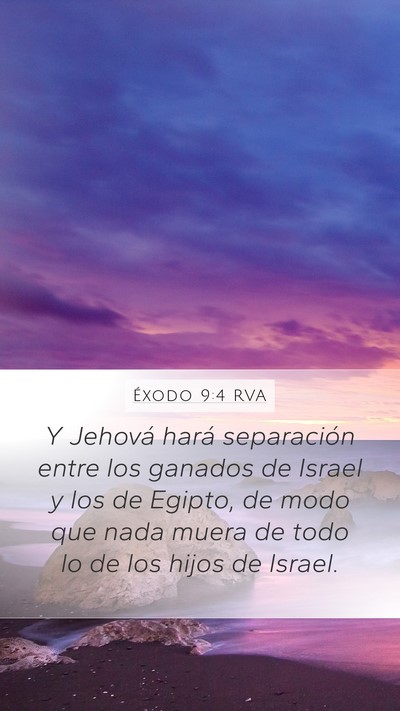 Éxodo 9:4 RVA Bible Verse Image