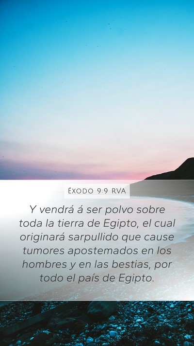 Éxodo 9:9 RVA Mobile Phone Wallpaper - Y vendrá á ser polvo sobre toda la tierra de - Mobile Bible Verse Wallpaper